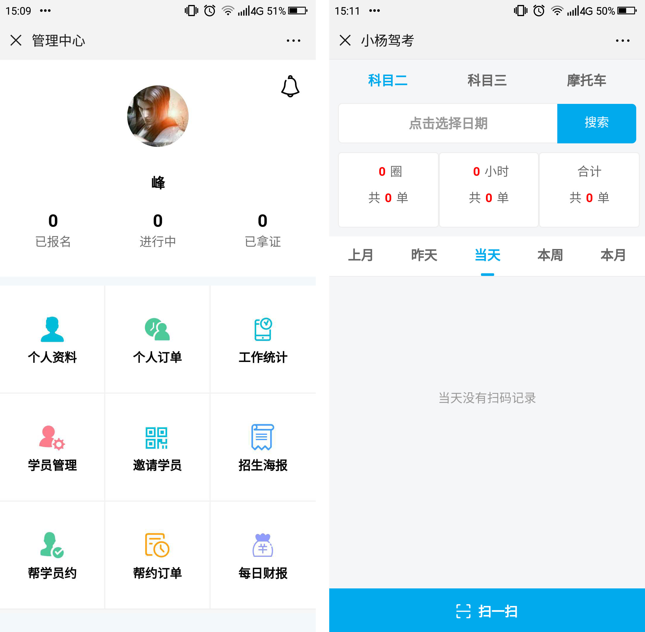核销工作统计：扫一扫